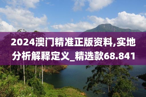 2024澳门精准正版资料,实地分析解释定义_精选款68.841