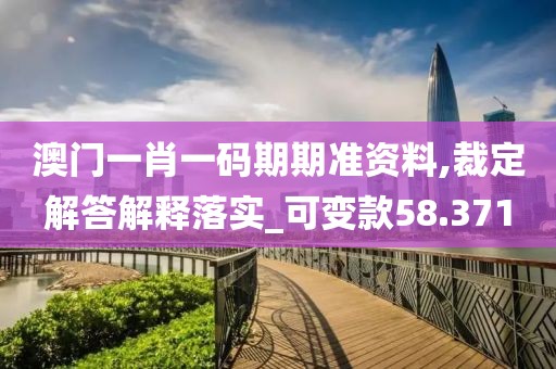 澳门一肖一码期期准资料,裁定解答解释落实_可变款58.371