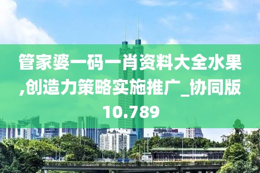 管家婆一码一肖资料大全水果,创造力策略实施推广_协同版10.789