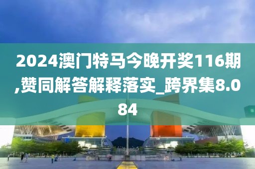 2024澳门特马今晚开奖116期,赞同解答解释落实_跨界集8.084