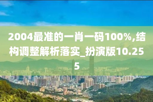 2004最准的一肖一码100%,结构调整解析落实_扮演版10.255