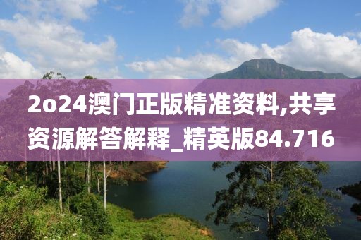 2o24澳门正版精准资料,共享资源解答解释_精英版84.716