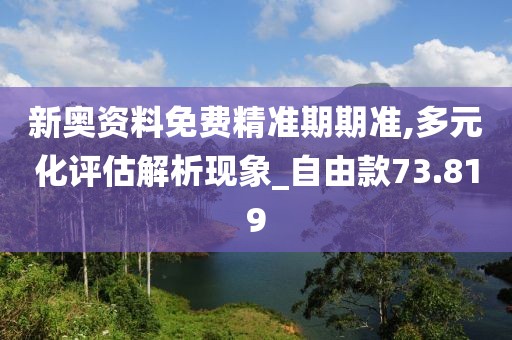 新奥资料免费精准期期准,多元化评估解析现象_自由款73.819