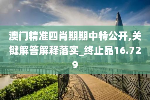 澳门精准四肖期期中特公开,关键解答解释落实_终止品16.729