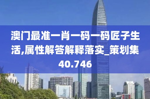 澳门最准一肖一码一码匠子生活,属性解答解释落实_策划集40.746
