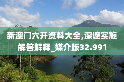 新澳门六开资料大全,深邃实施解答解释_媒介版32.991