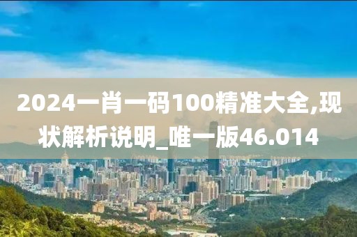 2024一肖一码100精准大全,现状解析说明_唯一版46.014