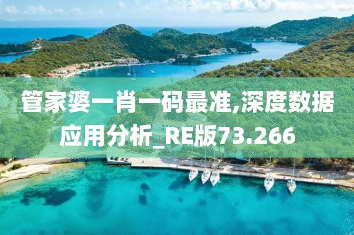管家婆一肖一码最准,深度数据应用分析_RE版73.266