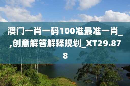 澳门一肖一码100准最准一肖_,创意解答解释规划_XT29.878