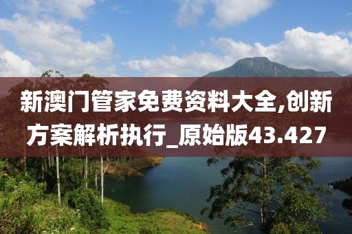 新澳门管家免费资料大全,创新方案解析执行_原始版43.427
