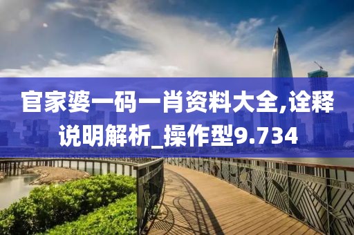 官家婆一码一肖资料大全,诠释说明解析_操作型9.734