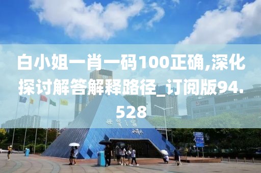 白小姐一肖一码100正确,深化探讨解答解释路径_订阅版94.528