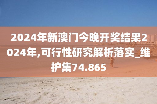 2024年新澳门今晚开奖结果2024年,可行性研究解析落实_维护集74.865