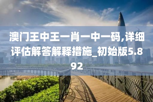 澳门王中王一肖一中一码,详细评估解答解释措施_初始版5.892