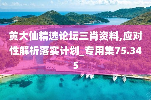 黄大仙精选论坛三肖资料,应对性解析落实计划_专用集75.345