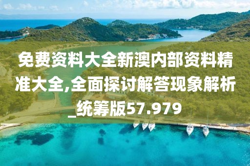 免费资料大全新澳内部资料精准大全,全面探讨解答现象解析_统筹版57.979