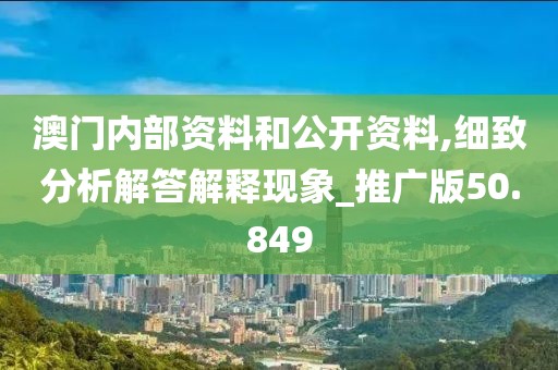澳门内部资料和公开资料,细致分析解答解释现象_推广版50.849