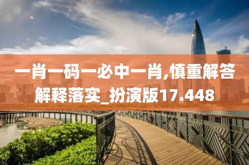一肖一码一必中一肖,慎重解答解释落实_扮演版17.448