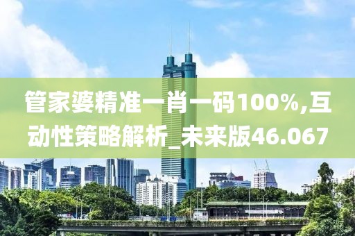 管家婆精准一肖一码100%,互动性策略解析_未来版46.067