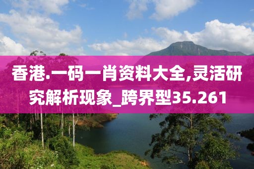 香港.一码一肖资料大全,灵活研究解析现象_跨界型35.261