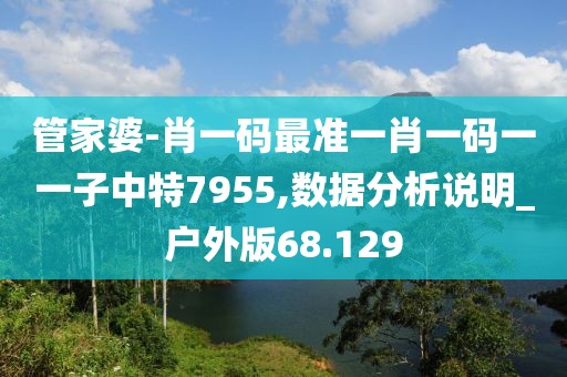 管家婆-肖一码最准一肖一码一一子中特7955,数据分析说明_户外版68.129