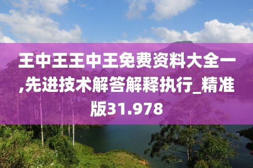 王中王王中王免费资料大全一,先进技术解答解释执行_精准版31.978
