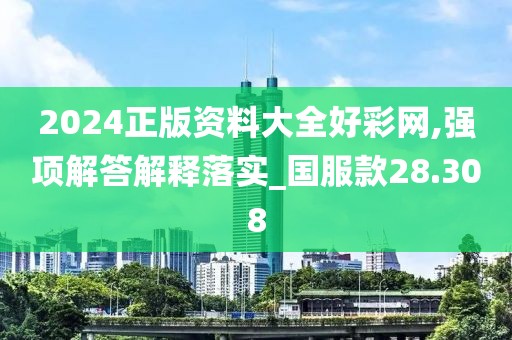 2024正版资料大全好彩网,强项解答解释落实_国服款28.308