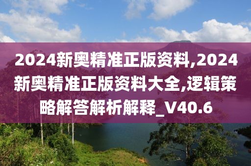 2024新奥精准正版资料,2024新奥精准正版资料大全,逻辑策略解答解析解释_V40.6