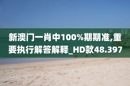 新澳门一肖中100%期期准,重要执行解答解释_HD款48.397