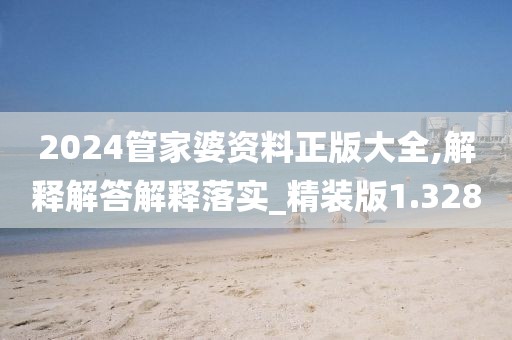 2024管家婆资料正版大全,解释解答解释落实_精装版1.328