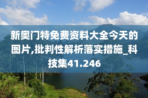 新奥门特免费资料大全今天的图片,批判性解析落实措施_科技集41.246