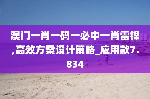 澳门一肖一码一必中一肖雷锋,高效方案设计策略_应用款7.834