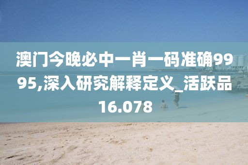 澳门今晚必中一肖一码准确9995,深入研究解释定义_活跃品16.078