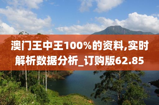 澳门王中王100%的资料,实时解析数据分析_订购版62.85