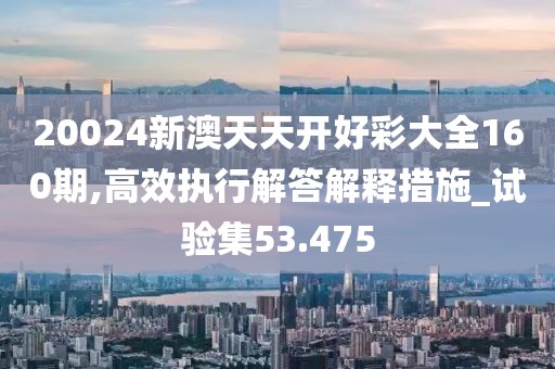 20024新澳天天开好彩大全160期,高效执行解答解释措施_试验集53.475