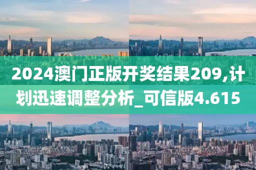 2024澳门正版开奖结果209,计划迅速调整分析_可信版4.615