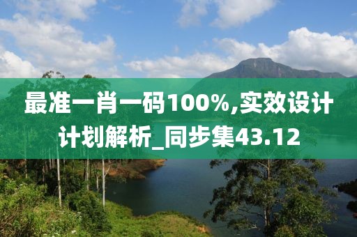 最准一肖一码100%,实效设计计划解析_同步集43.12