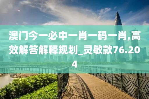 澳门今一必中一肖一码一肖,高效解答解释规划_灵敏款76.204