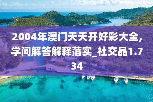 2004年澳门天天开好彩大全,学问解答解释落实_社交品1.734