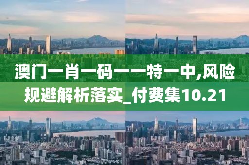 澳门一肖一码一一特一中,风险规避解析落实_付费集10.21
