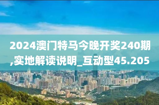 2024澳门特马今晚开奖240期,实地解读说明_互动型45.205