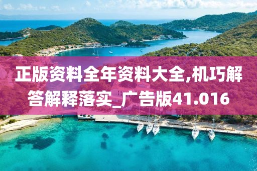 正版资料全年资料大全,机巧解答解释落实_广告版41.016