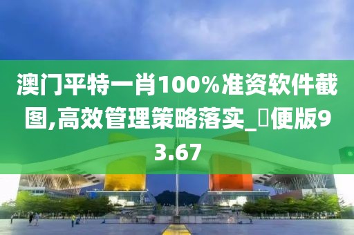 澳门平特一肖100%准资软件截图,高效管理策略落实_簡便版93.67