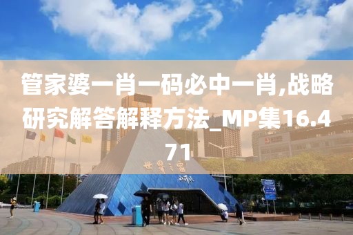 管家婆一肖一码必中一肖,战略研究解答解释方法_MP集16.471