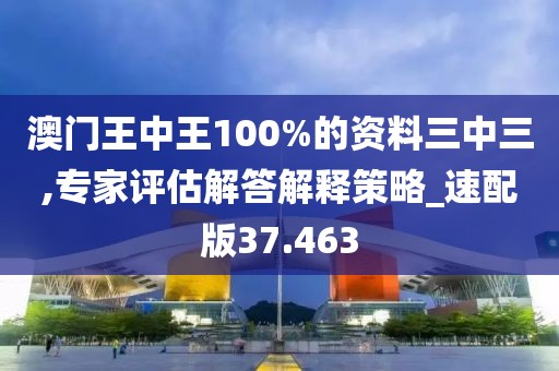 澳门王中王100%的资料三中三,专家评估解答解释策略_速配版37.463