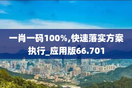一肖一码100%,快速落实方案执行_应用版66.701