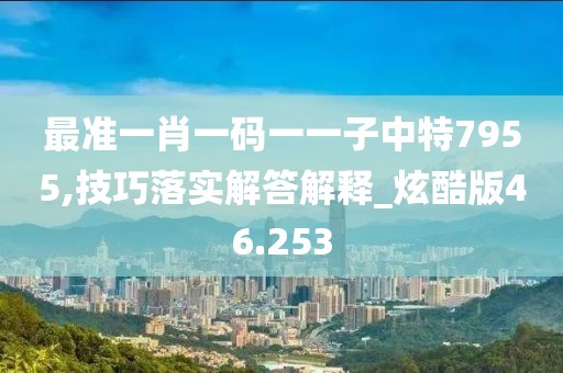 最准一肖一码一一子中特7955,技巧落实解答解释_炫酷版46.253