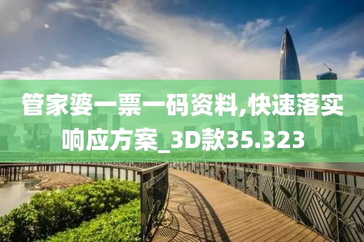 管家婆一票一码资料,快速落实响应方案_3D款35.323
