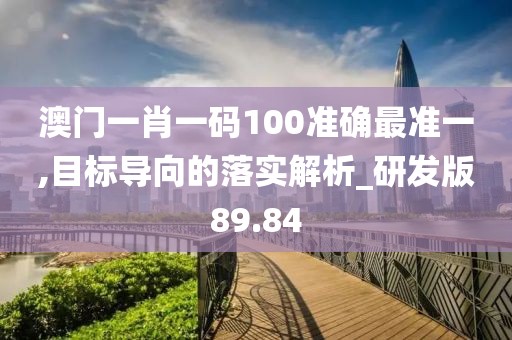 澳门一肖一码100准确最准一,目标导向的落实解析_研发版89.84