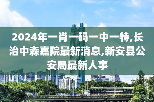 2024年一肖一码一中一特,长治中森嘉院最新消息,新安县公安局最新人事